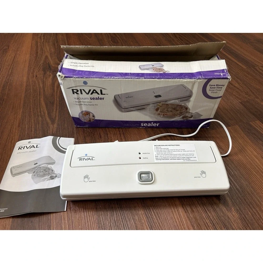 Rival Vacuum Sealer With Box And Instructions Manual ECEGSI 0150-015